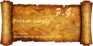 Pottok Gergő névjegykártya